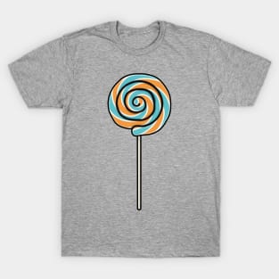 Fun Swirl Lolly Pop Cartoon Style Illustration T-Shirt